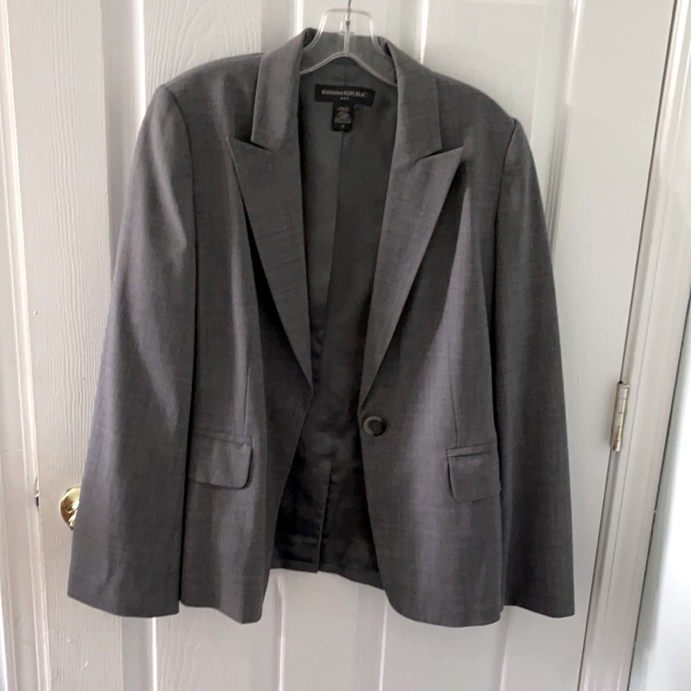 Banana Republic gray blazer size 10